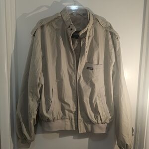Members Only Light Tan Windbreaker Jacket